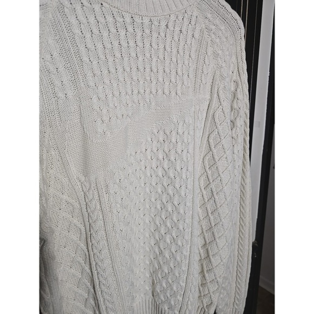 Nike Swoosh, NWT Small Cable Knit  Turtle Neck Sweater. Loose‎ Fit, Light Bone